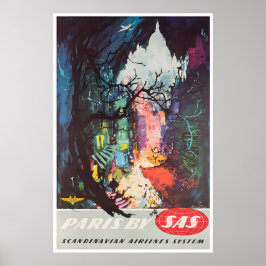 Schilderij van Parijs Frankrijk Reisposter Franse  Poster