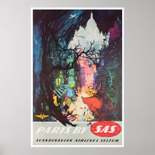 Schilderij van Parijs Frankrijk Reisposter Franse  Poster