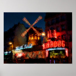 schilderij van Parijs Poster