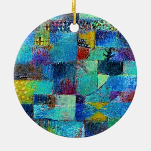 Schilderij van Paul Klee, Geterrasseerde tuin Keramisch Ornament (Achterkant)