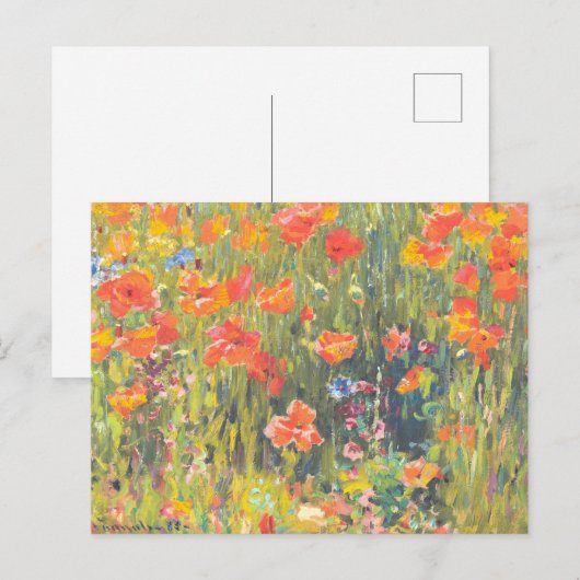 Schilderij van Poppies Briefkaart (Voorkant / Achterkant)