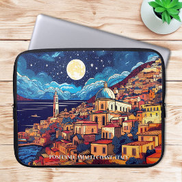 Schilderij van Positano Amalfi Coast Italië Art Tr Laptop Sleeve