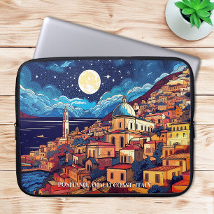Schilderij van Positano Amalfi Coast Italië Art Tr Laptop Sleeve