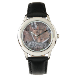 schilderij van rode vos-slaapdieren horloge