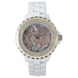 Schilderij van rode vos slapen wilde dieren horloge