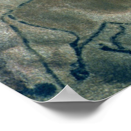 Schilderij van rotsen met een paard en een koe, c. poster (Hoek)