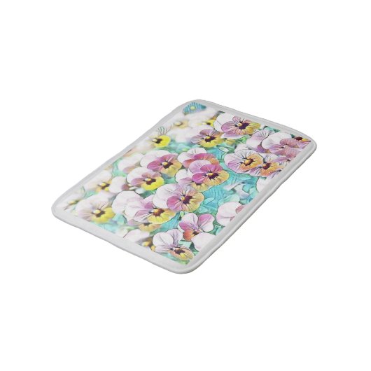 schilderij van roze gele waterverf badmat (Gekanteld)