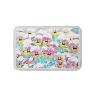 schilderij van roze gele waterverf badmat