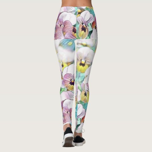 schilderij van roze gele waterverf leggings (Achterkant)