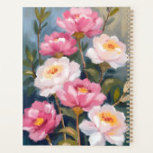 Schilderij van roze pioenrozen bloemboeket planner (Achterkant)