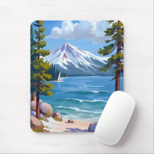 Schilderij van Sand Harbor Beach Lake Tahoe Muismat