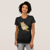 Schilderij van schattige kat slapen gember kitten t-shirt (Voorkant volledig)