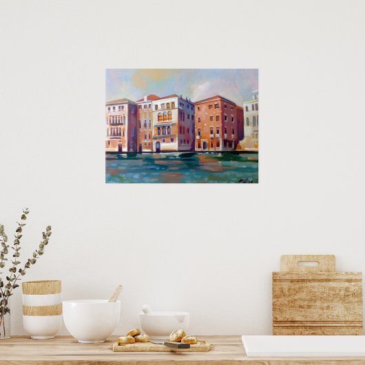 Schilderij van Sestiere San Marco | Venetië, Itali Poster (Keuken)