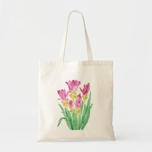 schilderij van siam tulips waterverf tote bag (Voorkant)