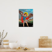 Schilderij van Sint-Michaël de Aartsengel door Alf Poster (Keuken)