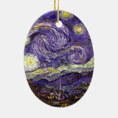 schilderij van Sterrennacht door kunstenaar Vincen Keramisch Ornament (Achterkant)