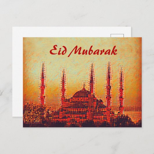 schilderij van Sultan Ahmed-moskee Briefkaart (Voorkant / Achterkant)