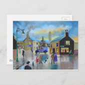 schilderij van Tetley tea van street scène Briefkaart (Voorkant / Achterkant)