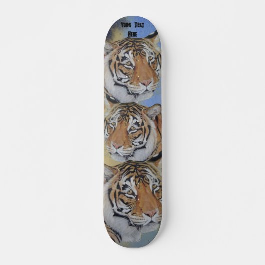 schilderij van tijger big cat - realist skateboard (Voorkant)