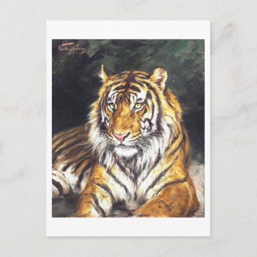 Schilderij van Tijger Briefkaart (Voorkant)