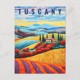 Schilderij van Toscane bij zonsondergang | Italië  Briefkaart