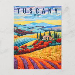 Schilderij van Toscane bij zonsondergang | Italië  Briefkaart