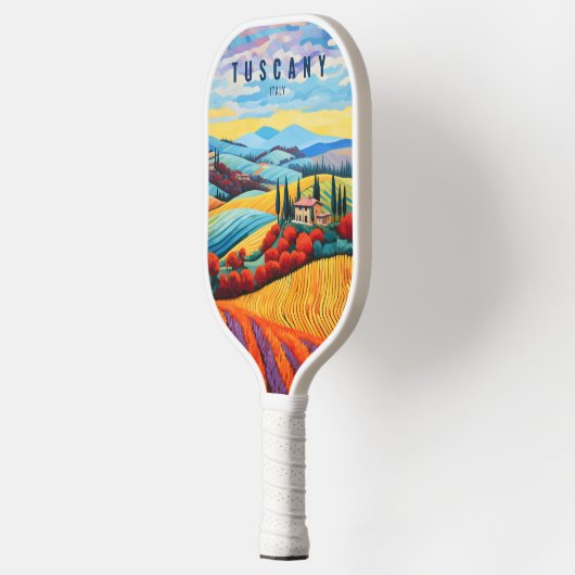 Schilderij van Toscane bij zonsondergang Italië |  Pickleball Paddle (Links)