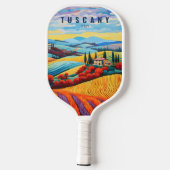 Schilderij van Toscane bij zonsondergang Italië | Pickleball Paddle (Achterkant)