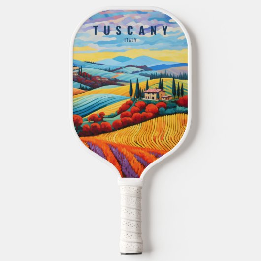 Schilderij van Toscane bij zonsondergang Italië | Pickleball Paddle (Voorkant)