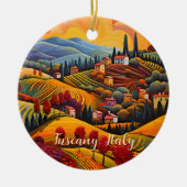 Schilderij van Toscane in de herfst Italië | | Rei Keramisch Ornament (Voorkant)