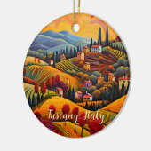 Schilderij van Toscane in de herfst Italië | | Rei Keramisch Ornament (Links)