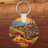 Schilderij van Toscane in de herfst Italië | | Rei Sleutelhanger (Achterkant)