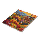 Schilderij van Toscane in de herfst Italië | | Rei Tegeltje (Zijkant)
