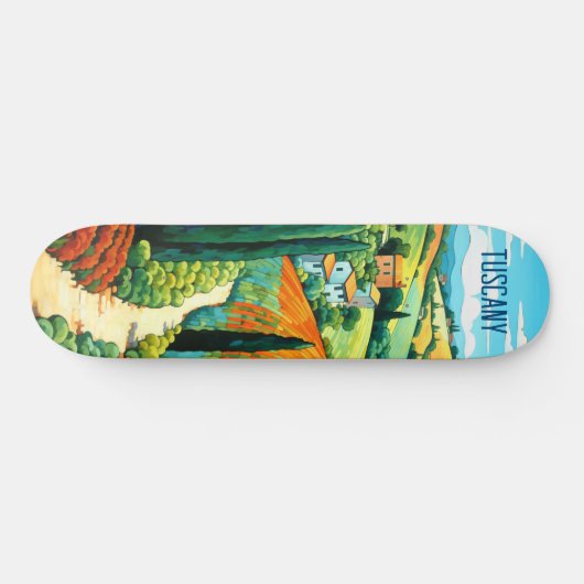 Schilderij van Toscane Italië | Reiskunst Persoonlijk Skateboard (Horizontaal)