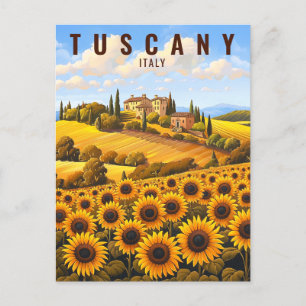 Schilderij van Toscane Zonnebloemen Italië Trave Briefkaart