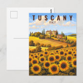 Schilderij van Toscane Zonnebloemen Italië | Trave Briefkaart (Voorkant / Achterkant)