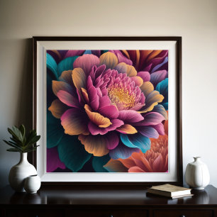 Schilderij van Upclose Flower Poster