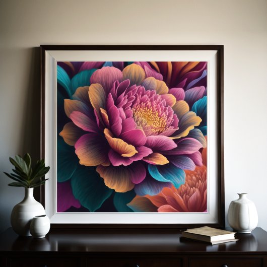Schilderij van Upclose Flower Poster