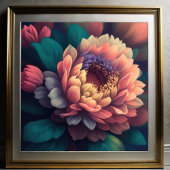 Schilderij van Upclose Flower Poster