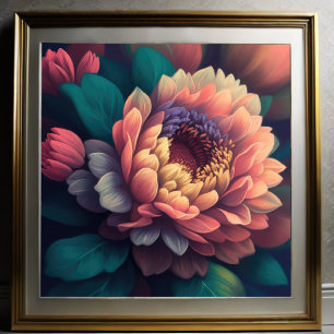 Schilderij van Upclose Flower Poster
