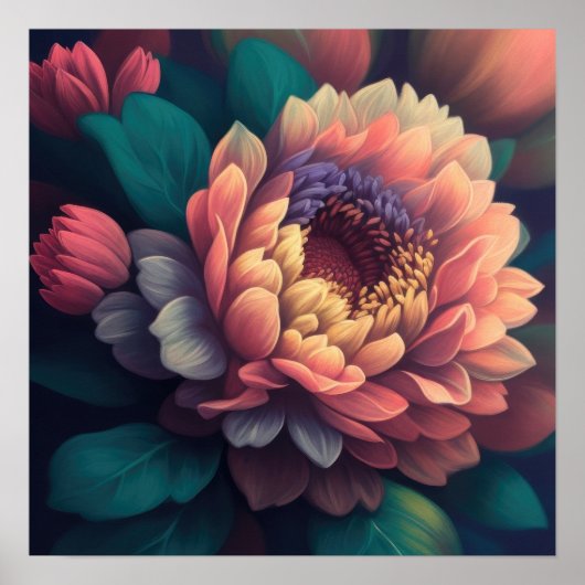 Schilderij van Upclose Flower Poster (Voorkant)