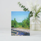 schilderij van vader en zoon Vist Briefkaart (Staand voorkant)