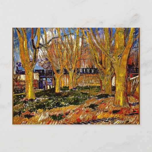 Schilderij van Van Gogh, Avenue of Plane Trees Briefkaart (Voorkant)