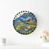 Schilderij van Van Gogh, Les Alpilles Mountain Lan Grote Klok (Huis)