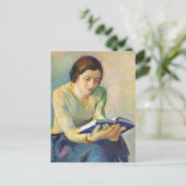 Schilderij van vrouw lezend briefkaart (Staand voorkant)