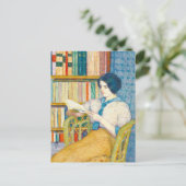Schilderij van vrouw lezend briefkaart (Staand voorkant)