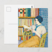 Schilderij van vrouw lezend briefkaart (Voorkant / Achterkant)