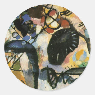 Schilderij van Wassily Kandinsky, Zwarte Vlek, Ronde Sticker