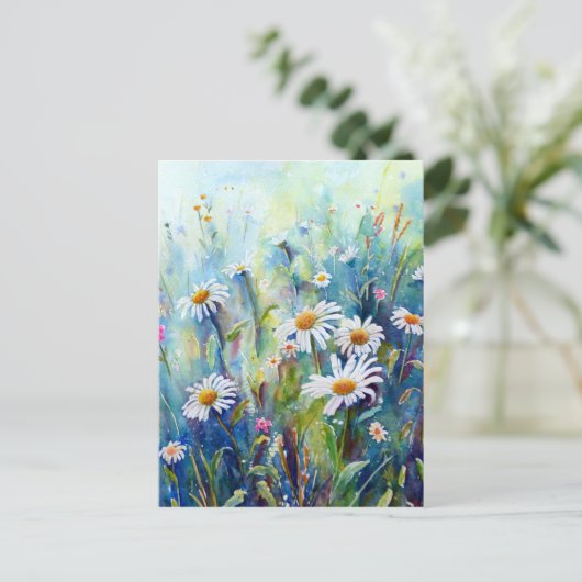 schilderij van waterverf in het zuivelveld briefkaart (Staand voorkant)