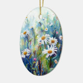 schilderij van waterverf in het zuivelveld keramisch ornament (Links)